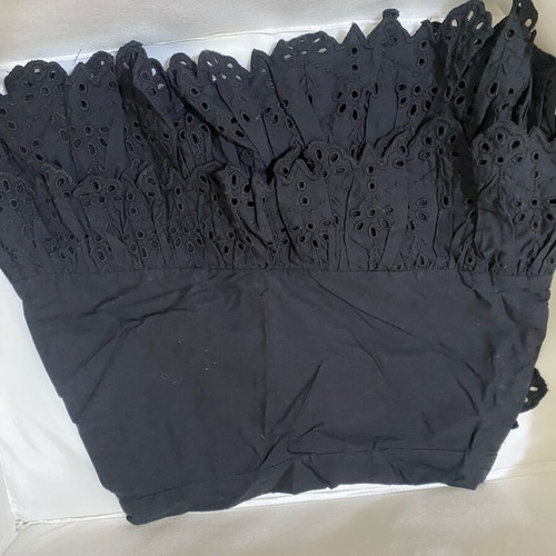 Zara Black Eyelet Lace Tiered Skort like new, size S