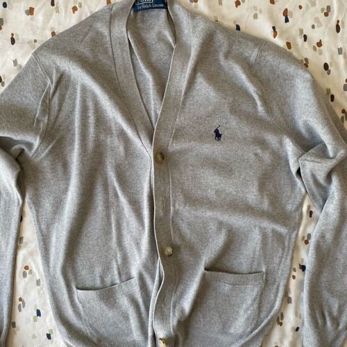 Ralph Lauren men's cardigan like new, gray, size M