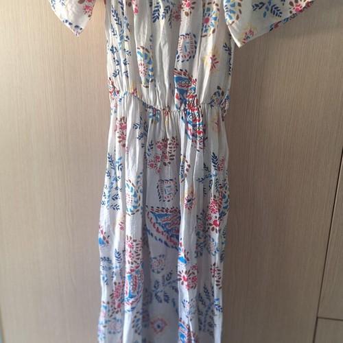 Maxi dress with off-shoulder design multicolor, new