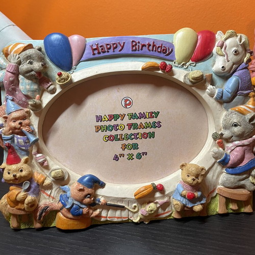 Vintage embossed children's photo frames set of 2, like new