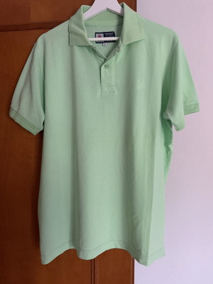 Men's polo shirt, green, XL