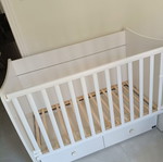 Lorelli baby cot with adjustable side rail