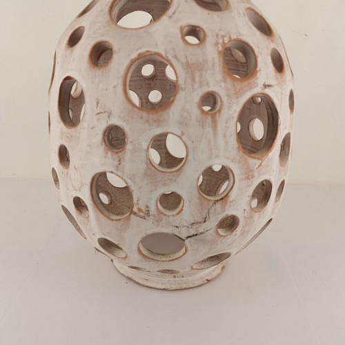 Ceramic garden wall light used