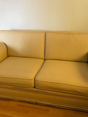 Two-seater sofa used with solid beech frame