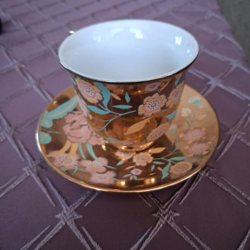 Design Dubai Gold cups new, set of 6 with vintage design