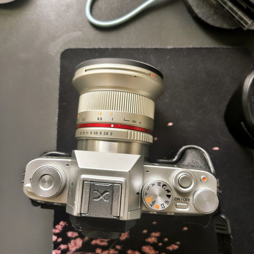 Fujifilm XT-200 camera body with Samyang 12mm f/2.0 NCS lens