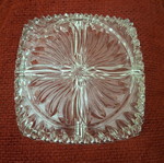 Crystal serving platter with compartments for nuts