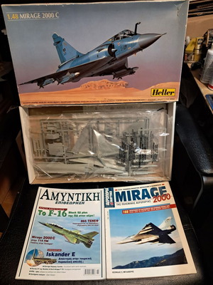 Mirage 2000 C Heller 1/48 πλήρες κιτ σαν καινούργιο με βιβλίο
