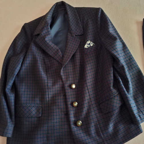 Cashmere wool suit purple size 48-50 new
