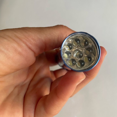 Flashlight used, needs batteries