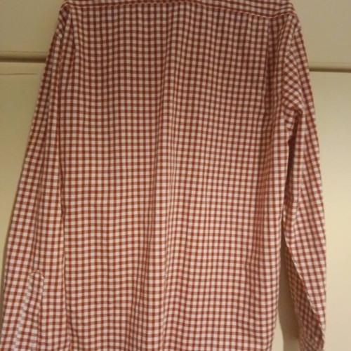 Trachten women's shirt like new, cotton, white and red checkered, size L