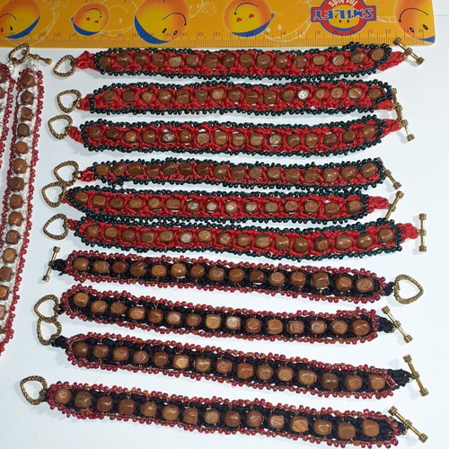 Handmade bracelets pack of 66, multicolor