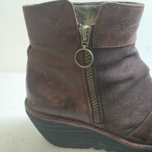 Fly London ankle boots used, size 39, burgundy