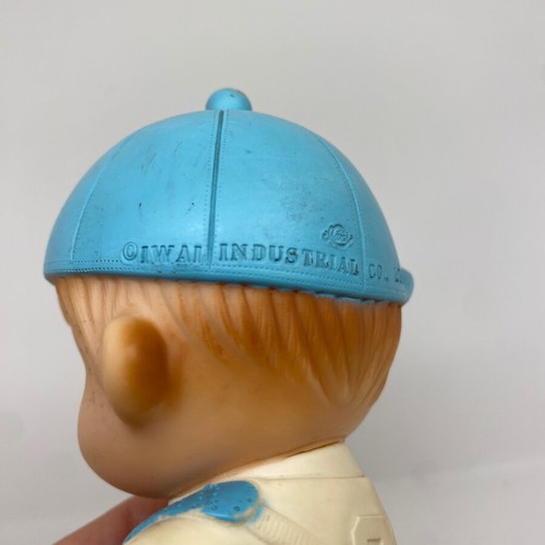 Vintage Iwai Squeak Toy Baby Boy Baseball 1971 used