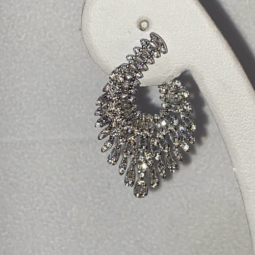 Silver 925 earrings with stones new
