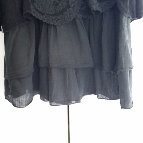 Black knit dress with lace front, like new, sizes M-L