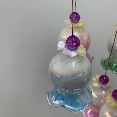 Balcony decoration with glass bells that make sound new