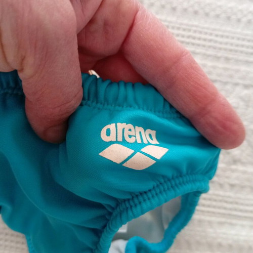 Arena swimsuit for boy 3-6 months new, green/blue
