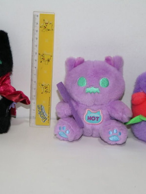Plush toy doll keychain monsters like new, set of 3 pieces