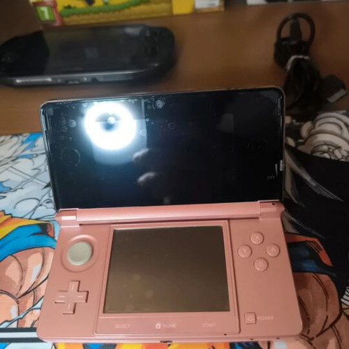 Nintendo 3DS Pink console with charger and Nintendogs + Cats game