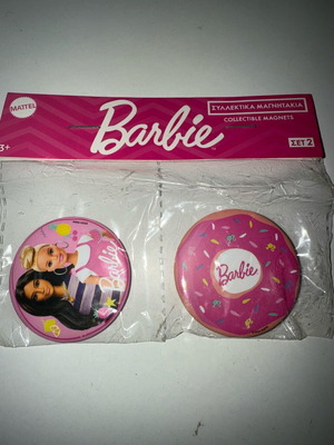 Barbie collectible magnets used, set of 2