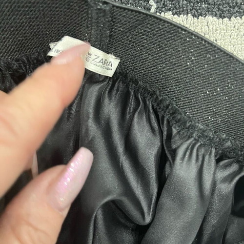 Zara black flared skirt new, evening style with tulle and sparkle, size L