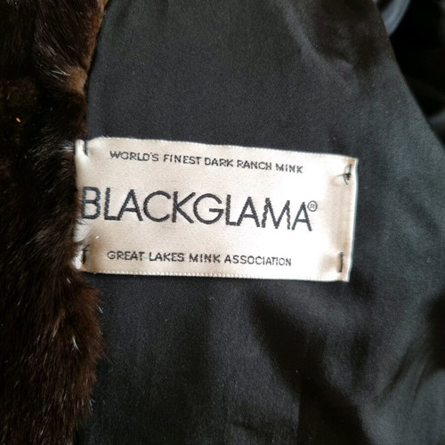 Mink fur coat single-piece handmade like new, black