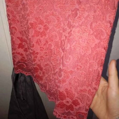 Lace dress coral color, size M