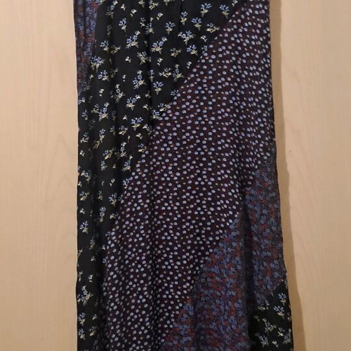 Zara long sleeveless dress with unique print, like new
