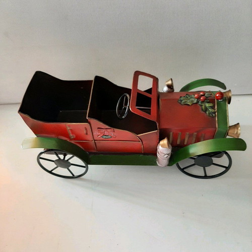 Handmade large metal vintage car used