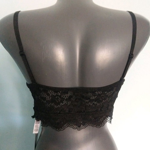 Censored bra new with padding and side boning black