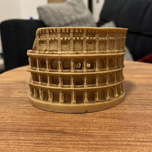 Colosseum of Rome souvenir made of terracotta used