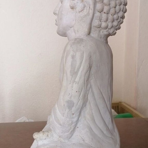 Handmade Buddha sculpture made of plaster 30cm new