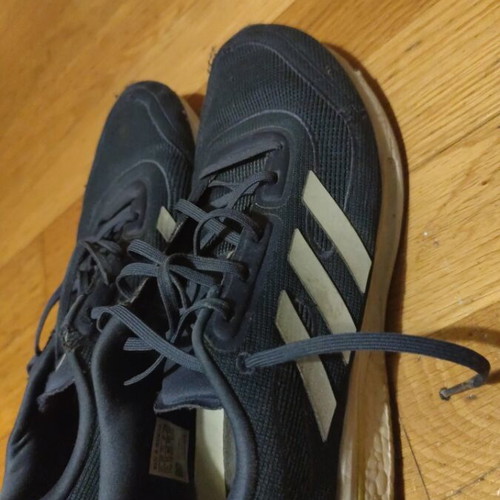 Adidas Supernova running shoes used, size 46, crew navy and silver metallic