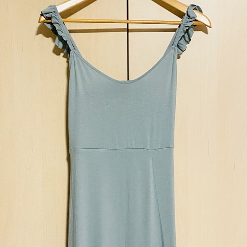 Forever 21 Maxi Dress new, turquoise cotton with slit