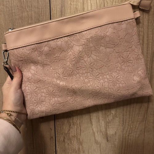Crossbody dusty pink envelope bag new with strap