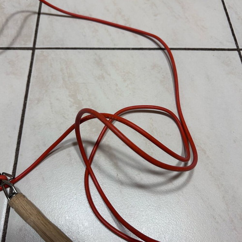 Fitness jump rope like new with wooden handles