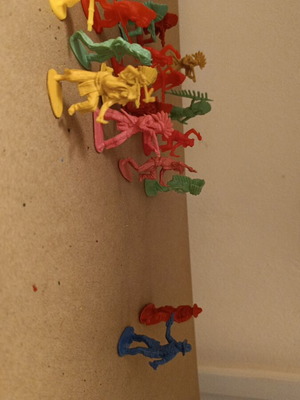 Indian and Cowboy Figures like new, set of 17, 5 cm