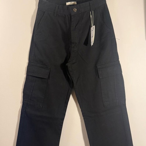Cargo black pants Stradivarius new, size L 40 12