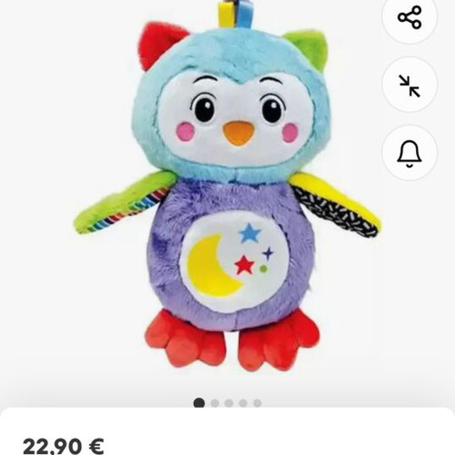 Baby Clementoni Plush Sleep Owl with Light like new for 0+ months