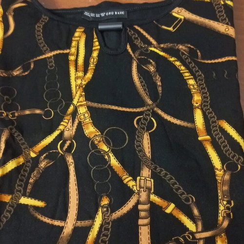 Women's blouse 4XL like new, black with pattern