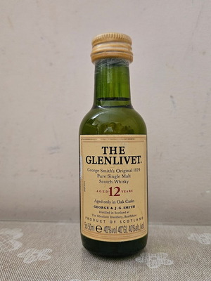 Glenlivet 12yo whisky miniature new, 50ml