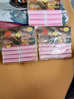 Heated hair rollers new, unused, various sizes