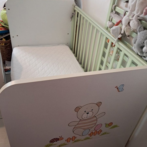 Baby Cot with New Two-Level Bed and Coconut Mattress
