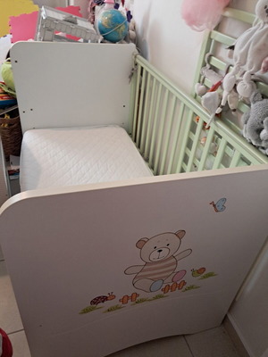Baby Cot with New Two-Level Bed and Coconut Mattress