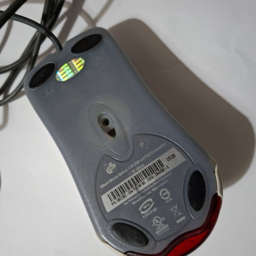 Microsoft Wheel Mouse Optical 1.1A used USB and PS/2 compatible