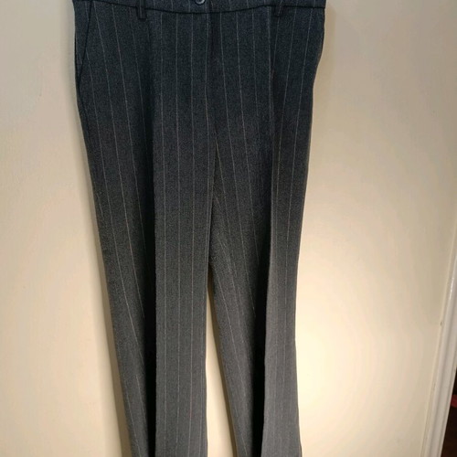 Positive Grey Pantsuit Set with Thin Stripe Like New