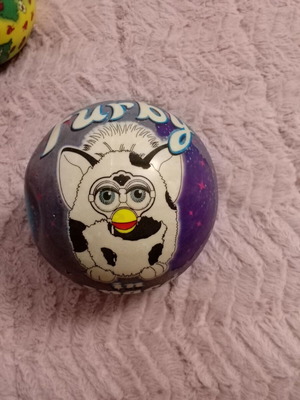 Vintage play balls used, Furbies and Winner of the pool, set of 2