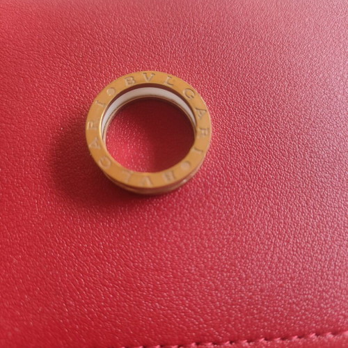 Steel ring size 56 like new, white and gold colors