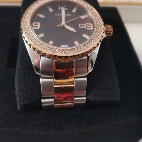 Vogue unisex watch two-tone stainless steel like new